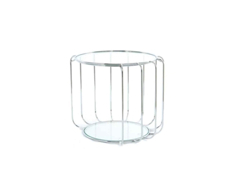 Mesa lateral modelo Fairy com acabamento cromado SCHULLER