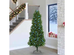 Vidaxl Árvore De Natal Com 300 Leds Com Suporte Verde 240 Cm Pe