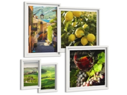Conjunto De Pinturas Encantadoras Paisagens Da Toscana Espelharte (5 Peças)