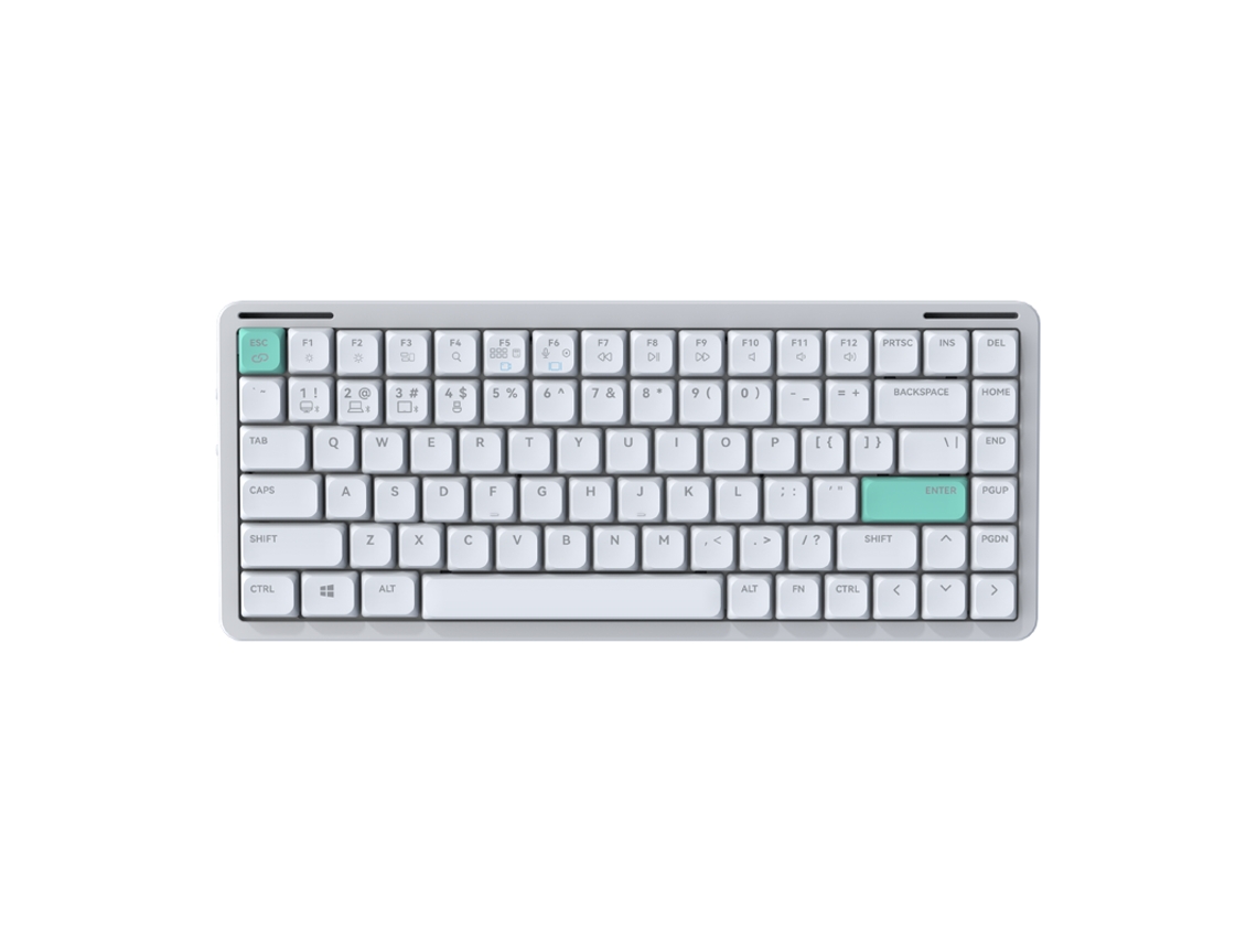 Teclado Mecânico Mag84 Teclado De Escritório Com Teclas Baixas, 84 Teclas, Todas As Teclas Substituíveis Em Funcionamento, Com Fio+2,4 Ghz+bluetooth