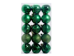 30 Bolas de Natal 6Cm Enfeites Inquebráveis com Argola para Decoração de Casamento e Festa RNEMITERY