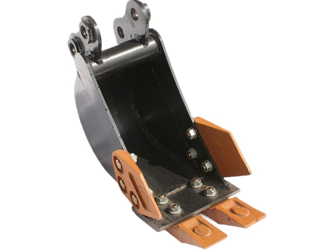 Caçamba Para Mini Escavadeira, Escavação Estreita De 7,87 Polegadas Com Dentes De Metal E 2 Pinos.