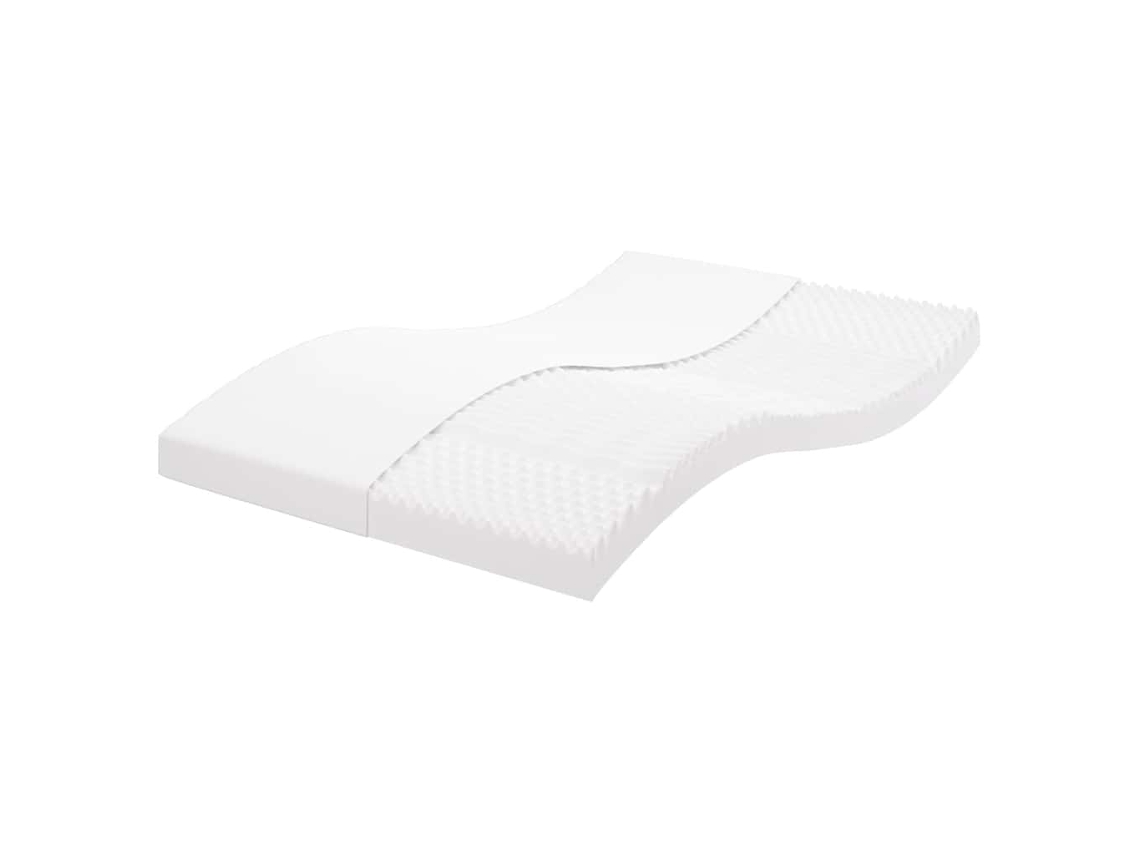 Vidaxl Colchão De Espuma 140x220 Cm 7 Zonas Dureza 20 Ild Branco