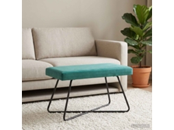 Vidaxl Banco Turquesa 80 X 40 X 45 Cm Veludo