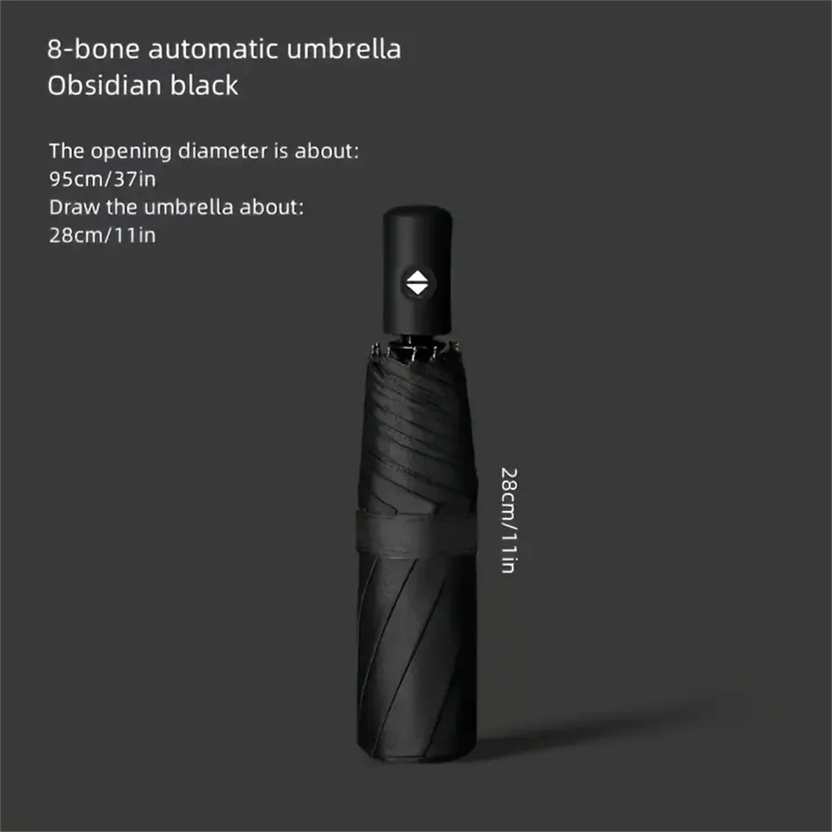 (preto 8k) Guarda-chuva Dobrável Totalmente Automático, Espesso E Ampliado, Com Proteção Contra Sol E Chuva.