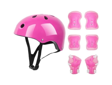 Conjunto De Equipamento De Proteção Yosoo Para Crianças, Capacete E Joelheiras Em Espuma Para Equilibrar Patinete E Patins Hj011.