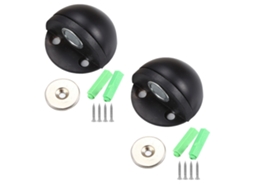Pacote Com 2 Batentes De Porta, Batentes Magnéticos, Trava De Porta Magnética Moderna Embutida No Chão, Suporte De Porta, Preto SUNNY SPACES