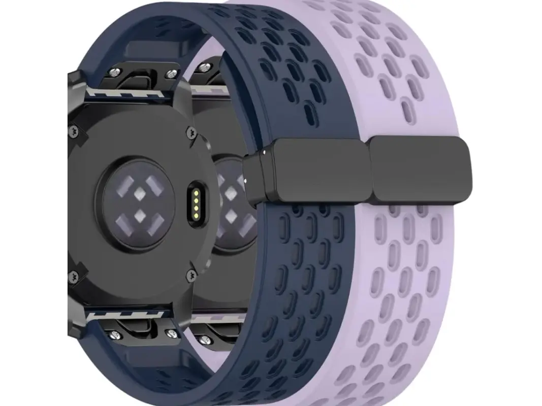 Pacote com 2 pulseiras Snapflow da Szsmart para Garmin Descent Mk3 Azul e Lavanda
