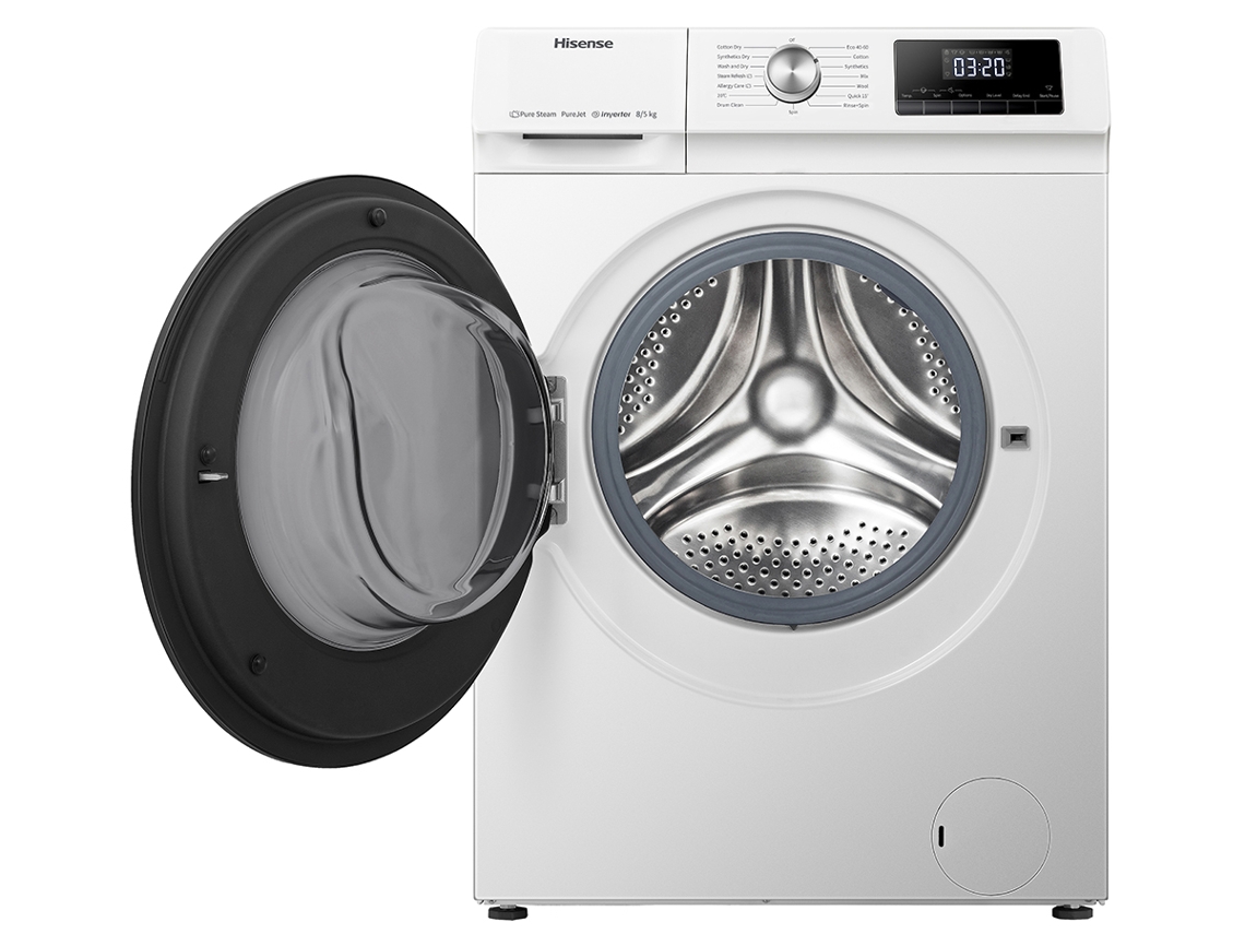 Máquina de Lavar e Secar Roupa HISENSE WDQA8014EVJM (8/5 kg - 1400 rpm - Branco)