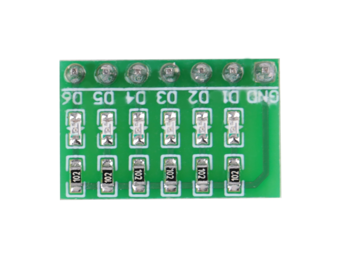 Placa Indicadora Led Digital 6 Bits Módulo para Breadboard Diy 3 12v