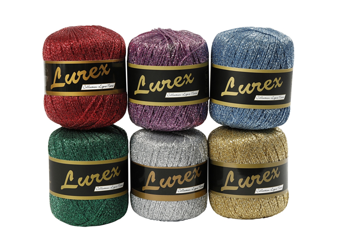 Conjunto De Fios Com Glitter Da Creativ Company Fio Lurex Para Hobby Multicolorido 6x160m