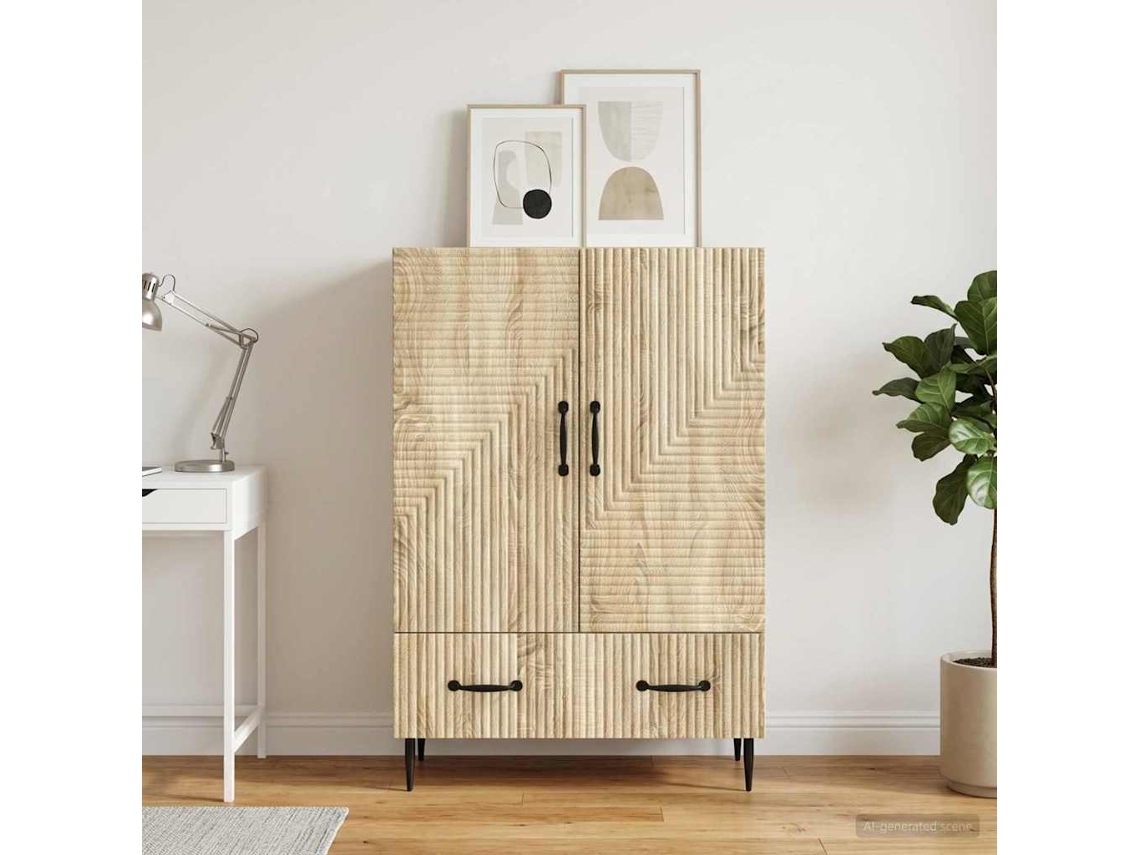 Vidaxl Buffet Carvalho Sonoma 66 X 34,5 X 95 Cm Derivados De Madeira