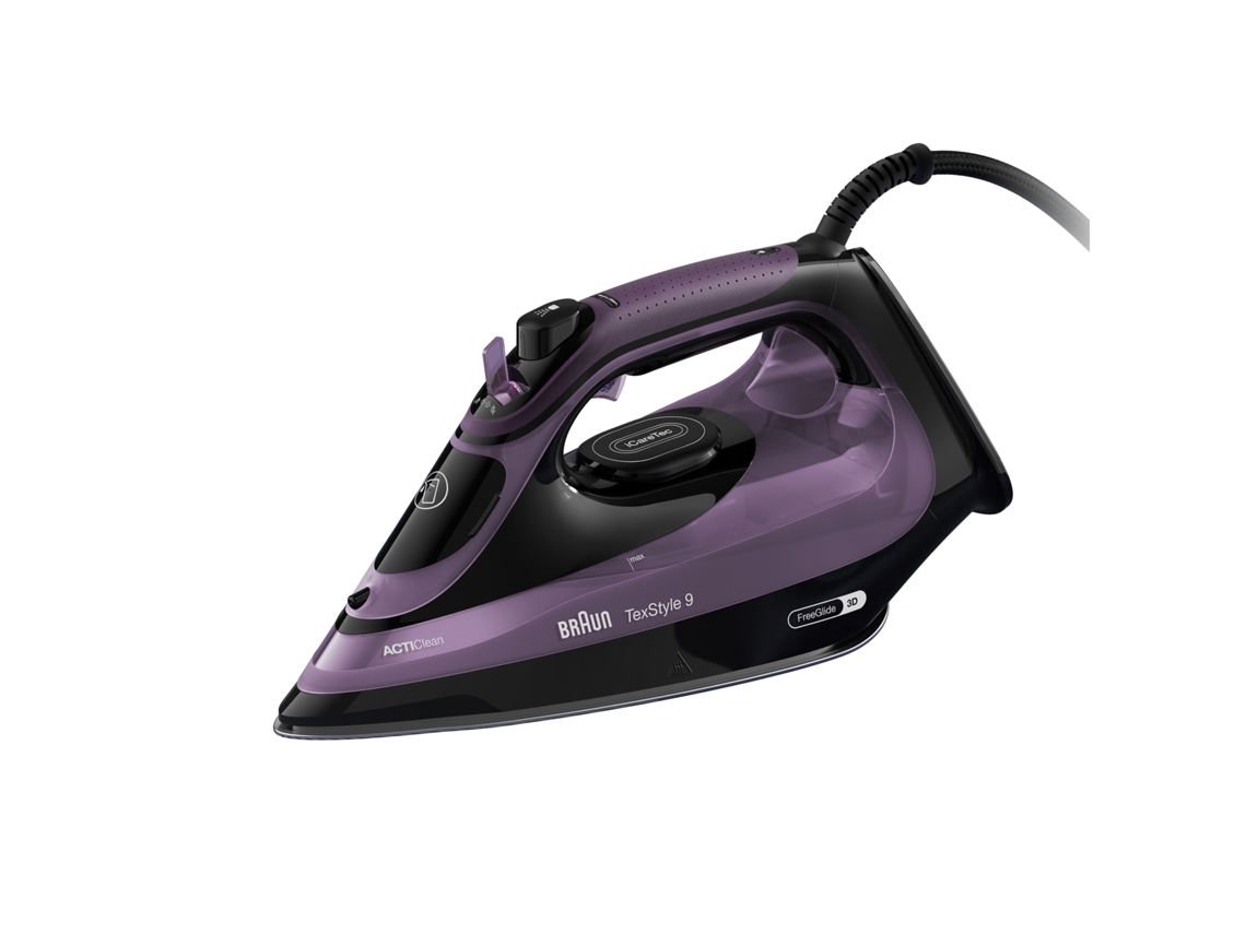 Ferro a vapor BRAUN TexStyle 9 SI9661VI (Outlet Grade A - Jato a vapor 250g/min - Base EloxalPlus)