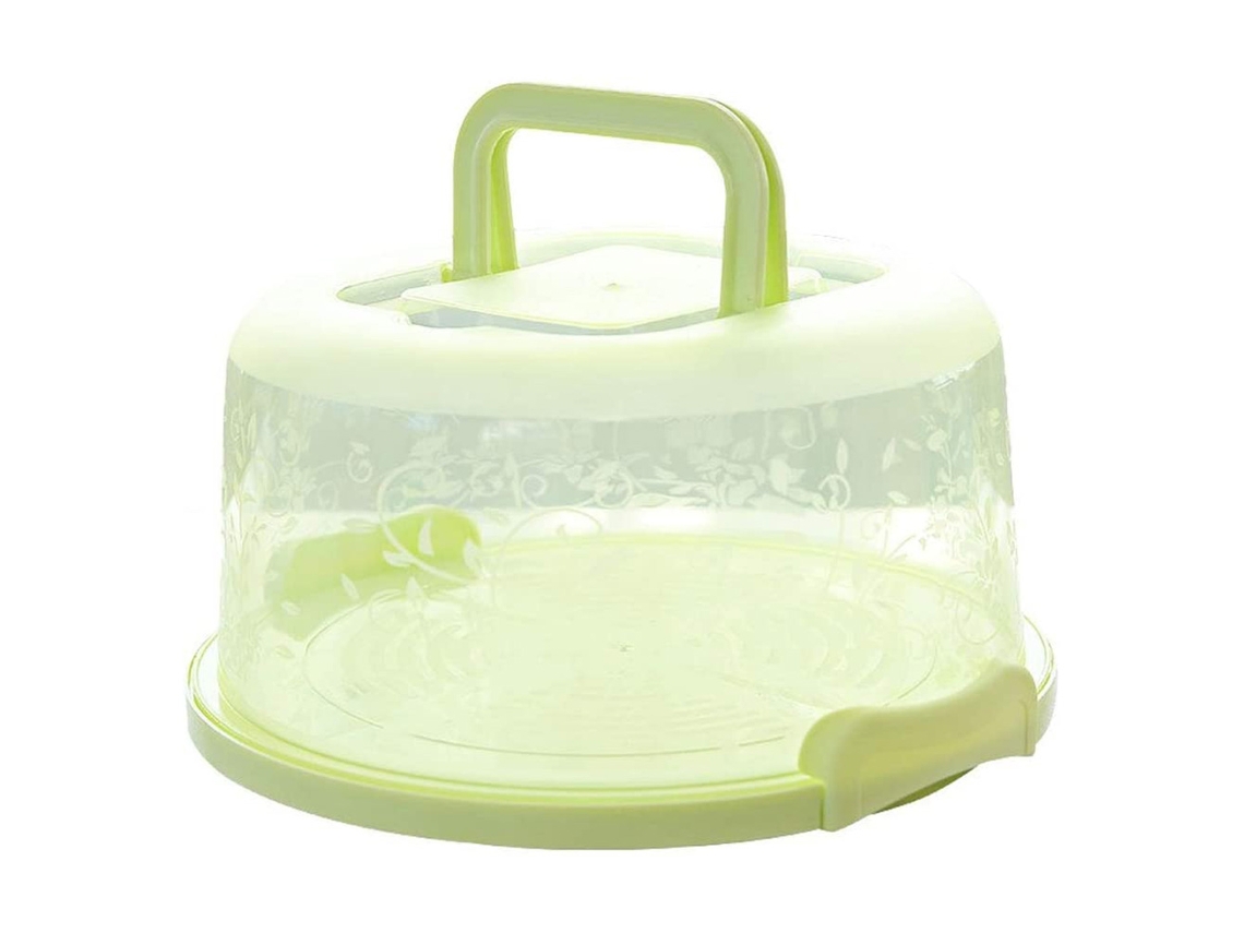 Caixa Portátil Para Transportar Cupcakes E Conservar Alimentos Com Alça, Transparente.