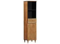 Vidaxl Armário De Casa De Banho 38x33x160 Cm Mangueira Maciça