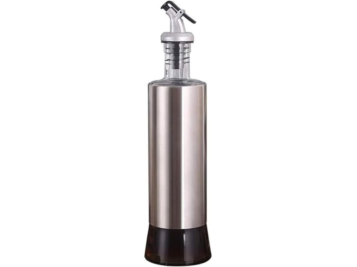 2026 botella de Aceite de Vidrio Con Acero Inoxidable Y Embudo Dispensador de Vinagreta para Cocina