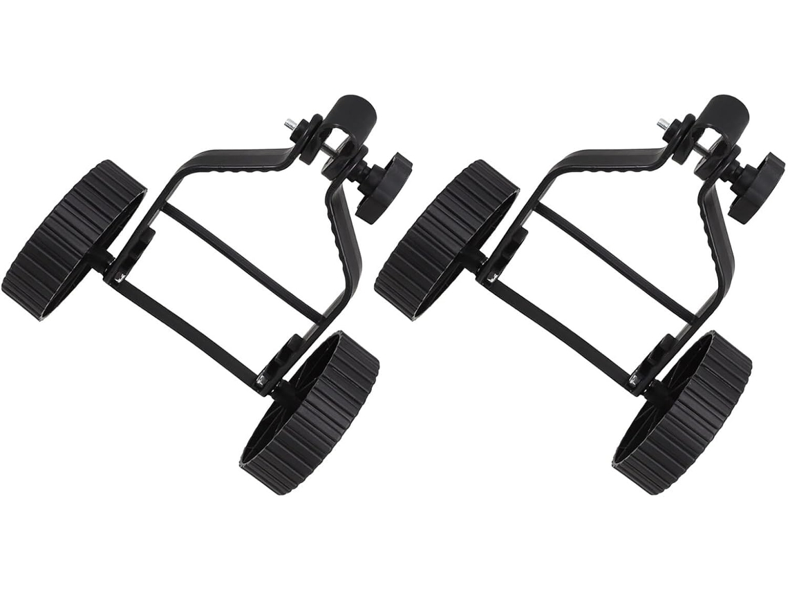 Conjunto de 2 Rodas de Apoio para Roçadeira Equipamento Auxiliar Estável e Confortável SFUSHOS