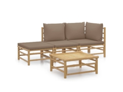 Garden Lounge Set, Garden Lounge Sets Vidaxl Marrom Bambu (n/a)