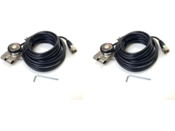 2 Cabos Coaxiais Nmo para Pl259 Rg 58 de 5 M para Antena, com Montagem em Carro. SFUSHOS