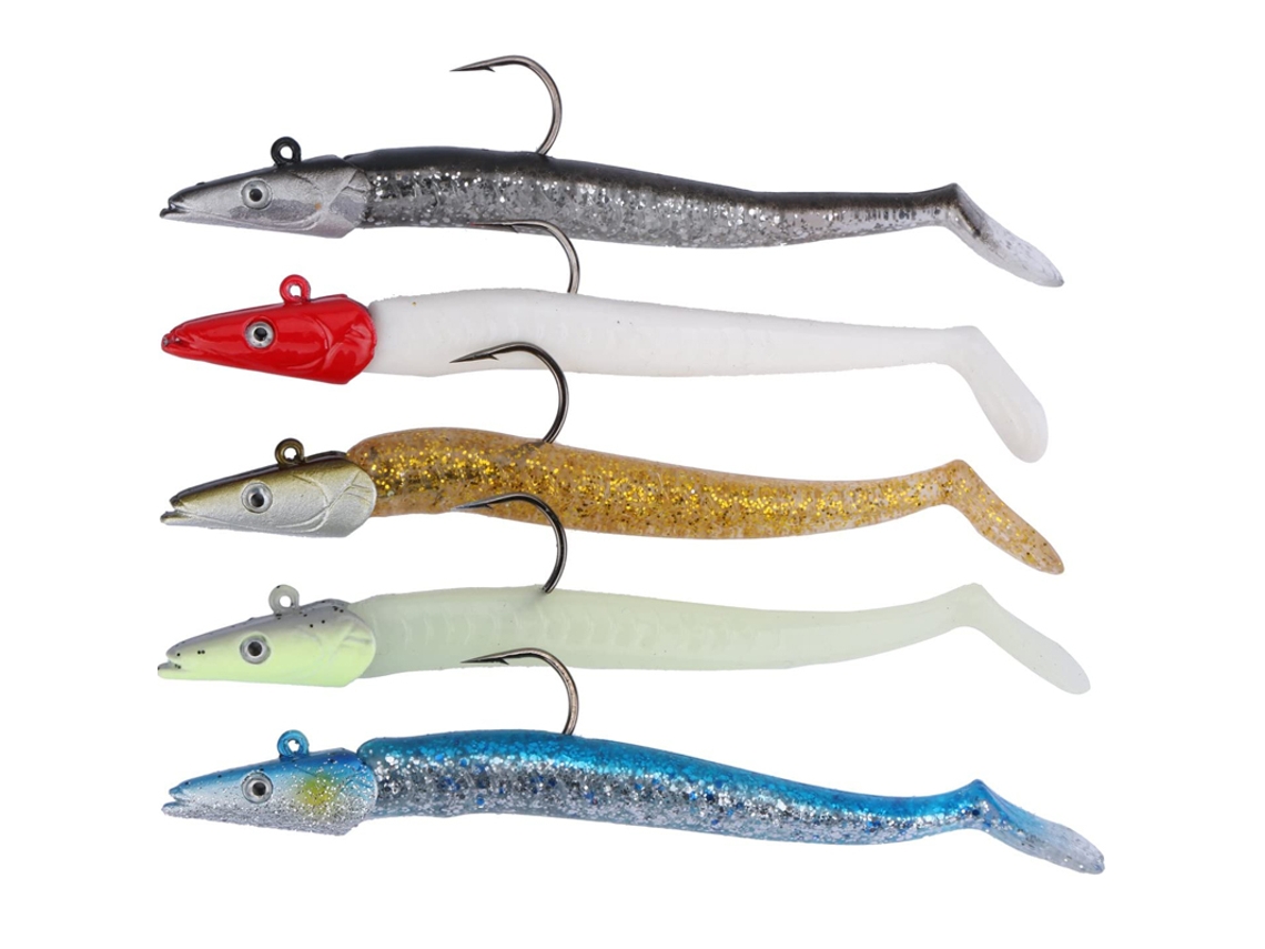 5 Iscas Macias, 10g/11cm, Iscas Artificiais Oscilantes Com Anzóis Em Forma De Colher.
