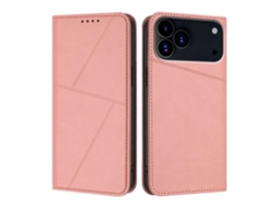 Capa De Couro Fosco Para Iphone 17 Pro Max - Flip Magnético