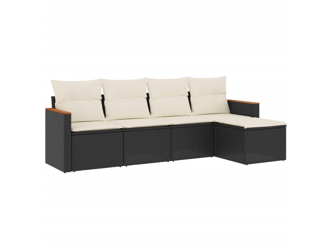 Garden Sofa Set, Garden Sofa Sets Vidaxl Preto Rattan / Vime (n/a)