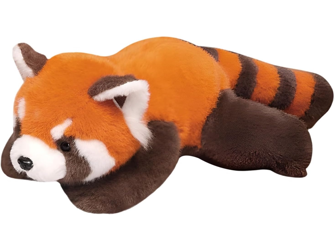 Brinquedo de Pelúcia Panda Vermelho, Pequeno, Fofo E Macio, Em