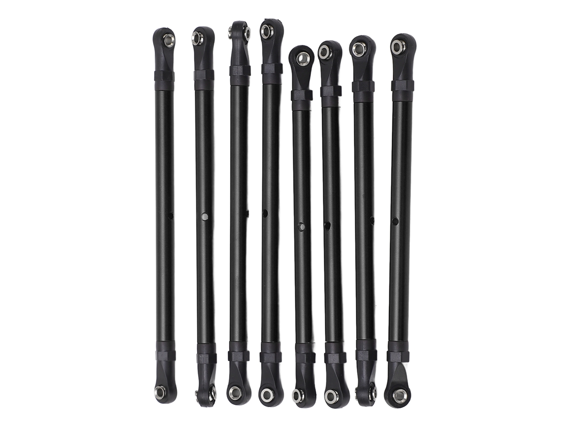 Kit De Viga De Ligação De Alumínio Para Rc 8pcs Para Chassis Scx10 313mm 1/10 Wheelbase Preto