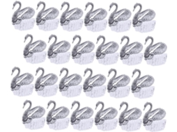 Conjunto De 24 Caixas Prateadas Exclusivas Em Formato Cisne Para Doces, Estilo Europeu, Da Patkaw, Ideais Para