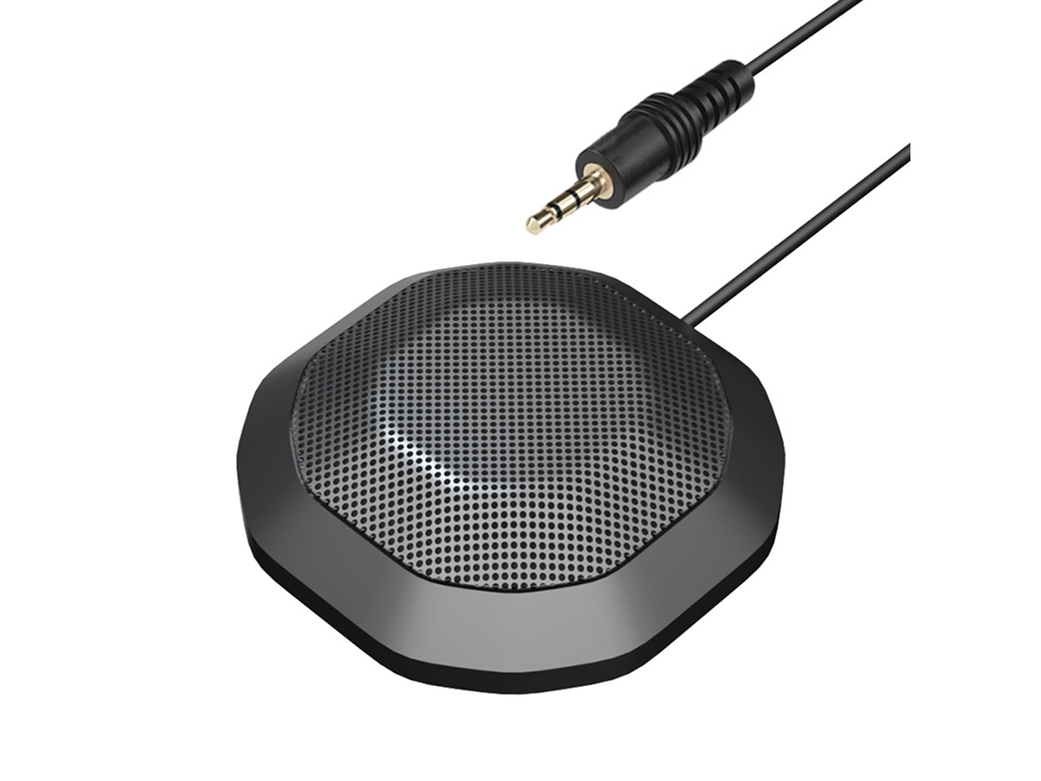 Micrófono De Escritório Omnidirecional 3.5mm Para Pc Windows/mac Plug Play