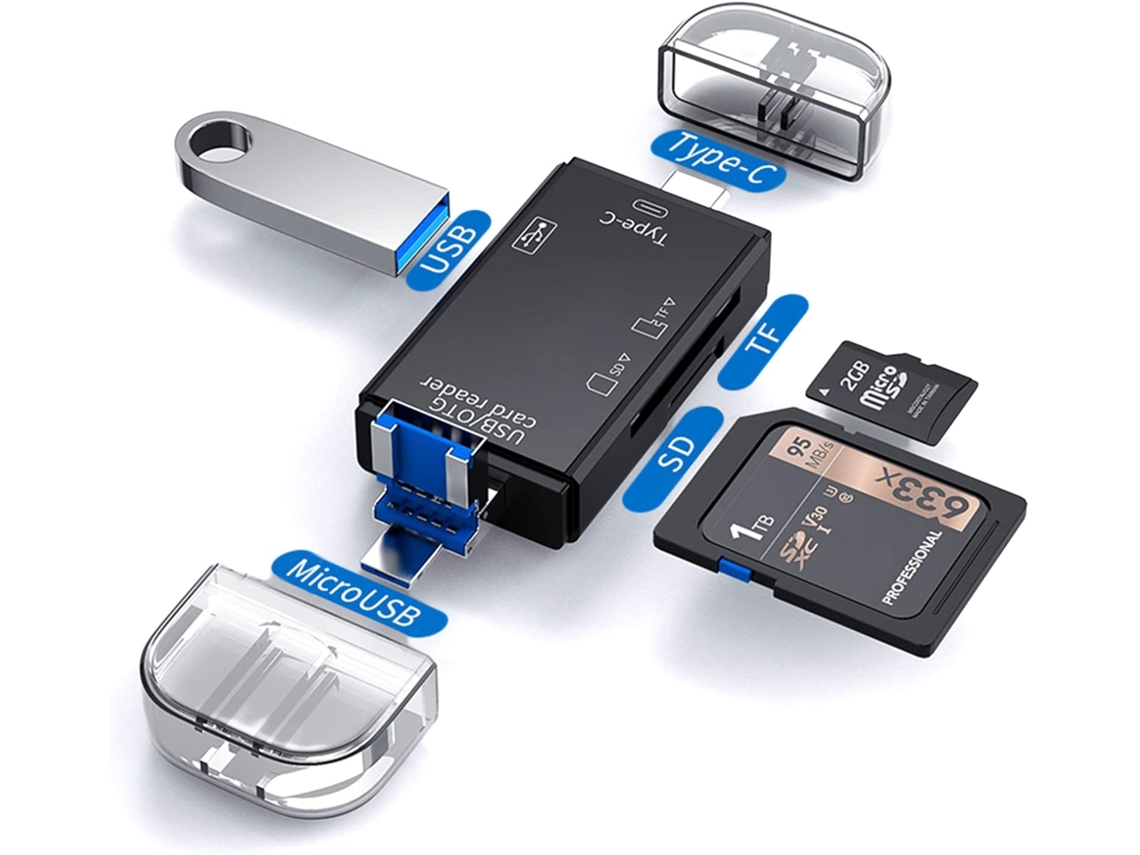 Leitor de Cartão Microsd para Celular Sistemas Operacionais Leitor de Cartão Sd Usb c para Câmera, Leitor de Cartão Usb para Pc, e Notebook AQUAFORGE