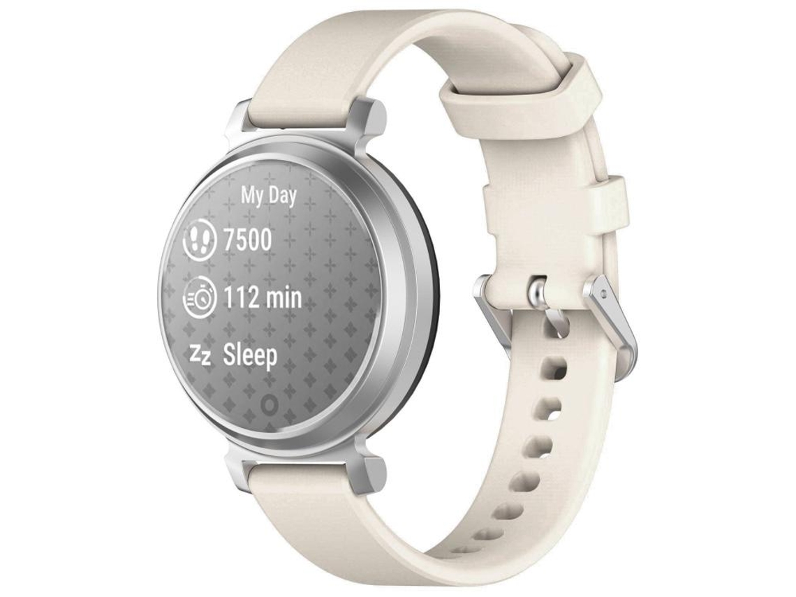 Bracelete Para Garmin Lily 2 - Silicone - Fivela Prateada - Liberação Rápida Starlight