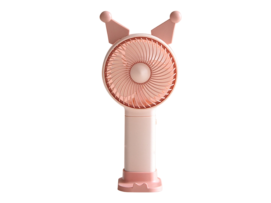 Ventilador Mini Usb Carregável Rosa Casa Escola Escritório