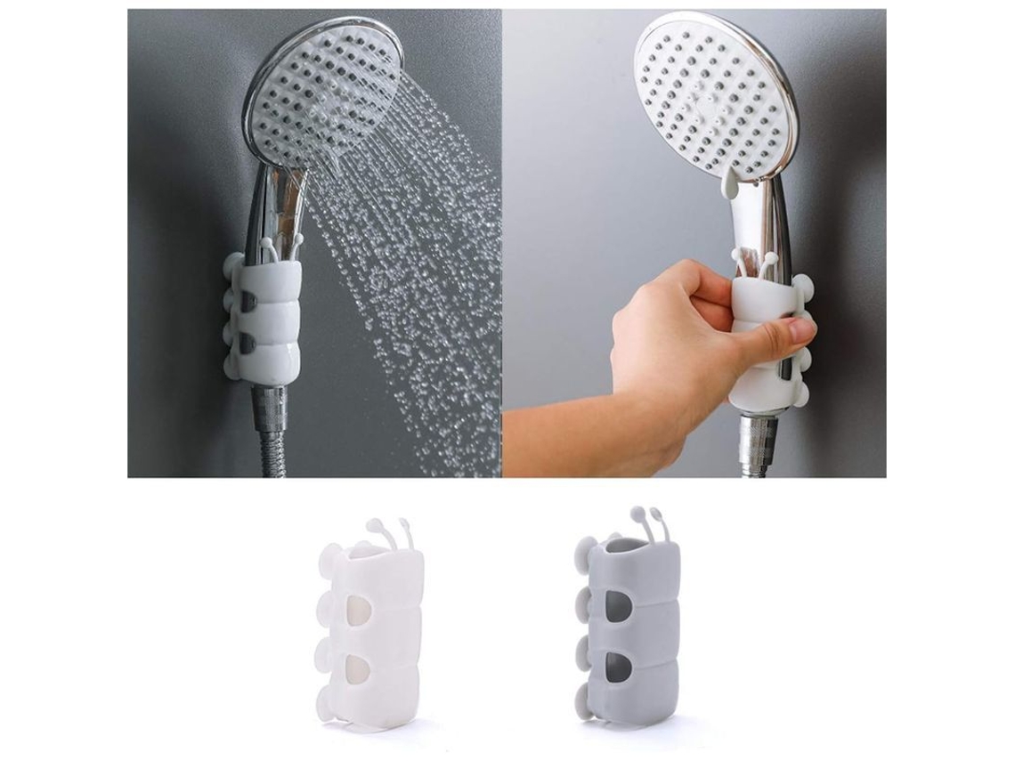 Suporte De Chuveiro Portátil, 2 Peças Suporte De Parede Com Copo De Sucção Em Silicone Sem Perfuração