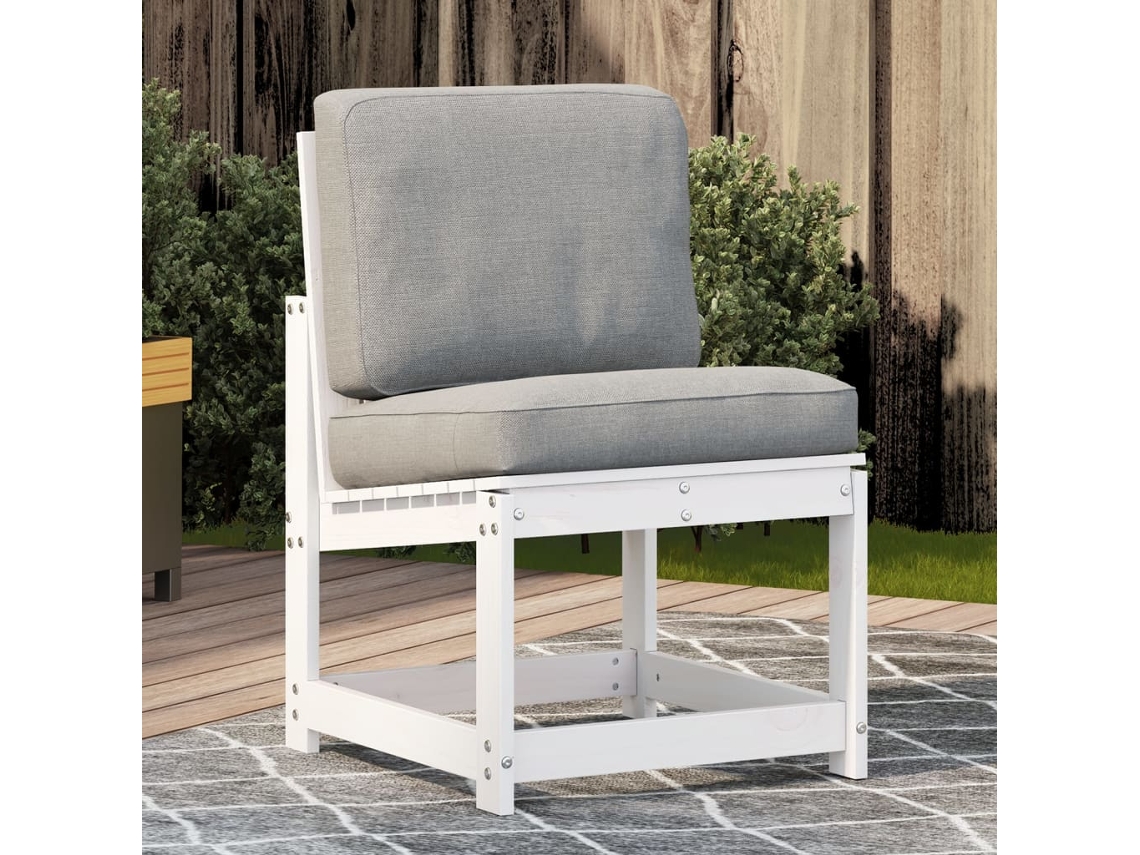 Vidaxl Cadeira De Jardim 50,5x55x77 Cm Pinho Maciço Branco
