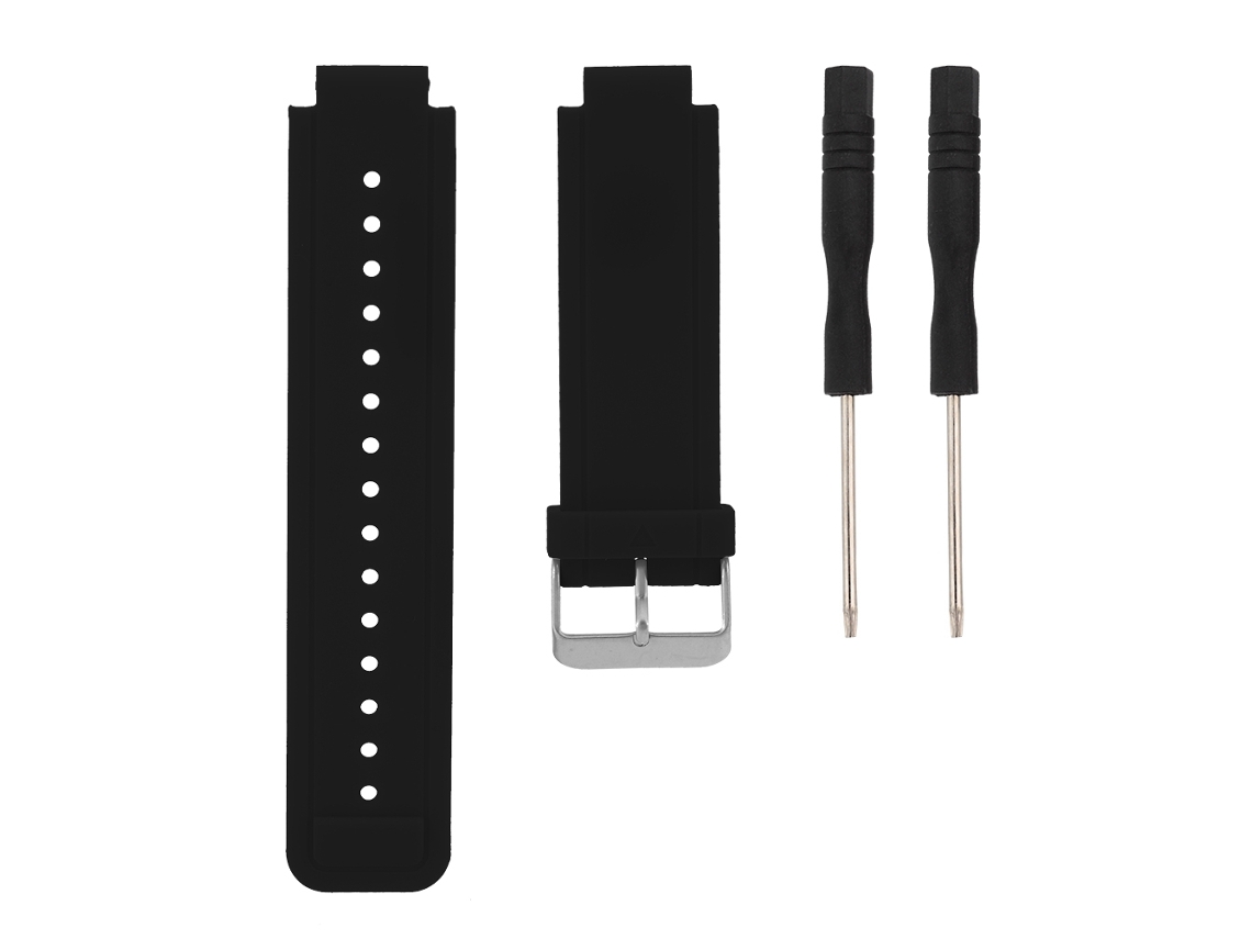 Pulseira ajustável de gel de sílica para relógio Garmin Vivoactive (preta)