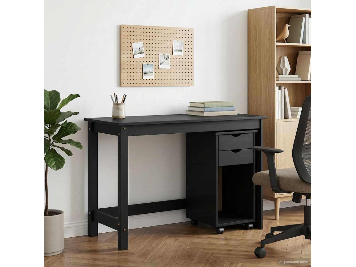 Vidaxl Conjunto De Mesa E Armário 2 Unid. Cinzento