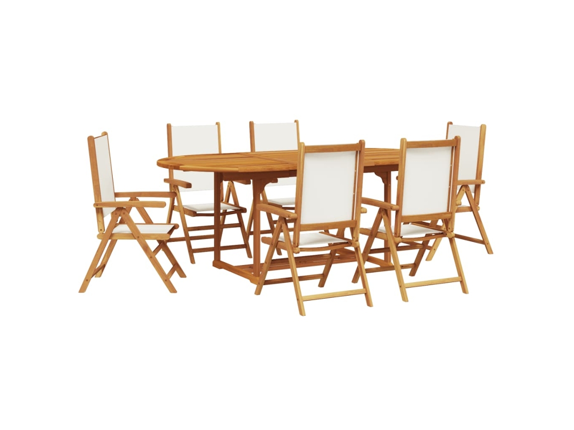Garden Dining Set, Garden Dining Sets Vidaxl Branco Madeira De Acácia (n/a)