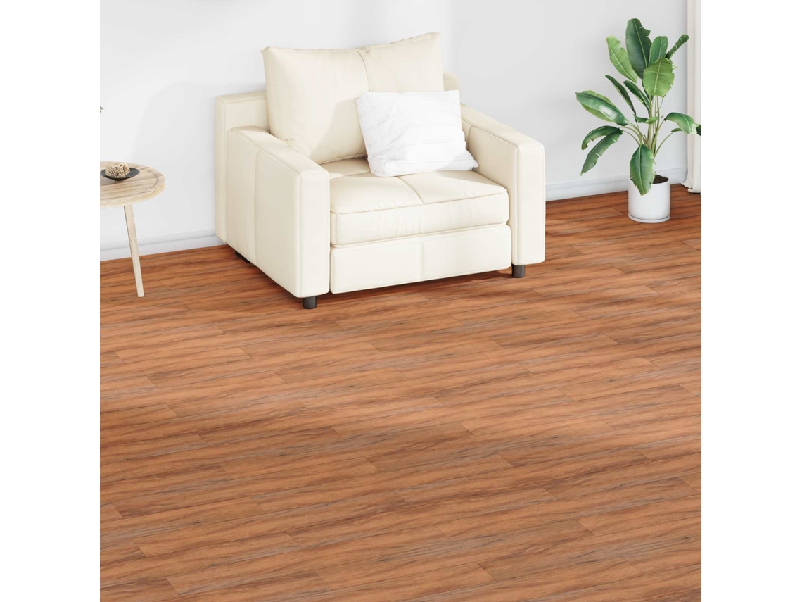 Vidaxl Pranchas De Piso 18 Pcs Natural 2,51 M² Pvc