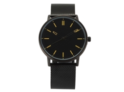Reloj De Pulsera De Cuarzo Con Correa De Acero Multicolor Para Hombre Dial Redondo (negro Caqui)
