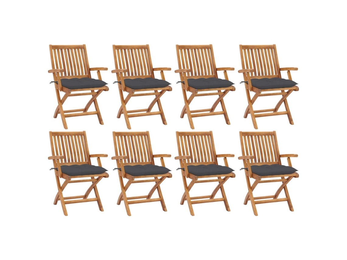 Folding Chair, Folding Chairs Vidaxl Antracite Madeira (n/a)