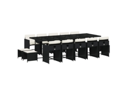 Garden Dining Set, Garden Dining Sets Vidaxl Preto Rattan / Vime (n/a)
