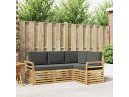 Vidaxl Conjunto De Sofás Para Exterior 4 Unid. Branco E Antracite