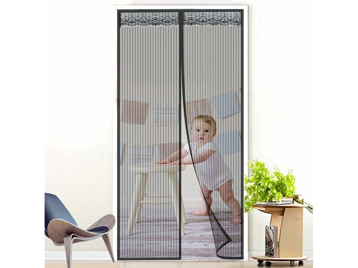 Tela Mosquiteira Magnética, Para Porta, Fecho Automático, Proteção Contra Insetos, 90 X 210 Cm, Preto
