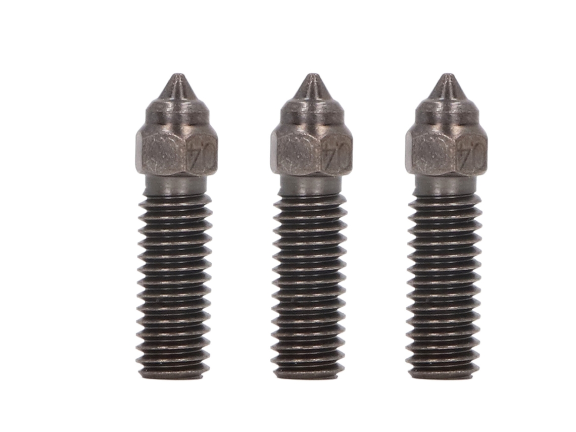 3pcs Bicos De Aço Temperado Kit Bico De Extrusor De Impressora 3d Para Sovol Sv06 Plus Filamento 1.75mm 0.4mm