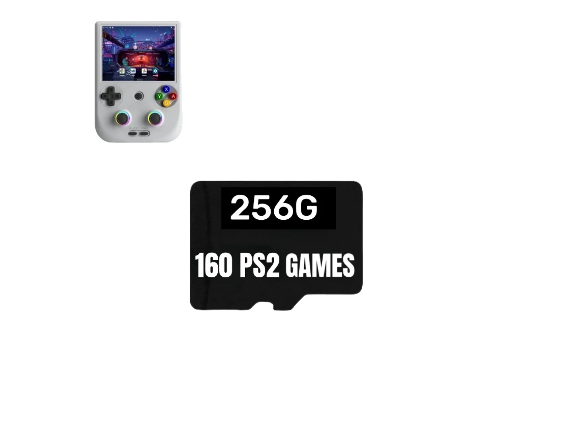 Cartão De Memória Para Console De Jogo Portátil, Capacidade De 256g, 160 Jogos De Ps2, Classe De Velocidade De Vídeo V10, 256g Apenas 160 Ps2