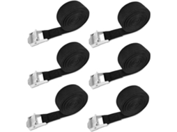 Conjunto De 6 Cintas Amarração, 3m* 25mm, Cintas De Amarração Reforçadas, Ajustáveis, Para Vigas E Corrimãos De Telhado