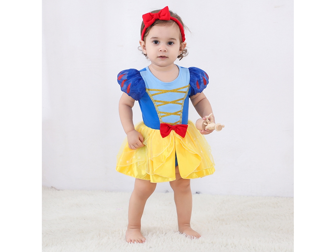 Trajes de Natal Branca de Neve Cosplay Bebê Macacão de Peça Única 70Cm
