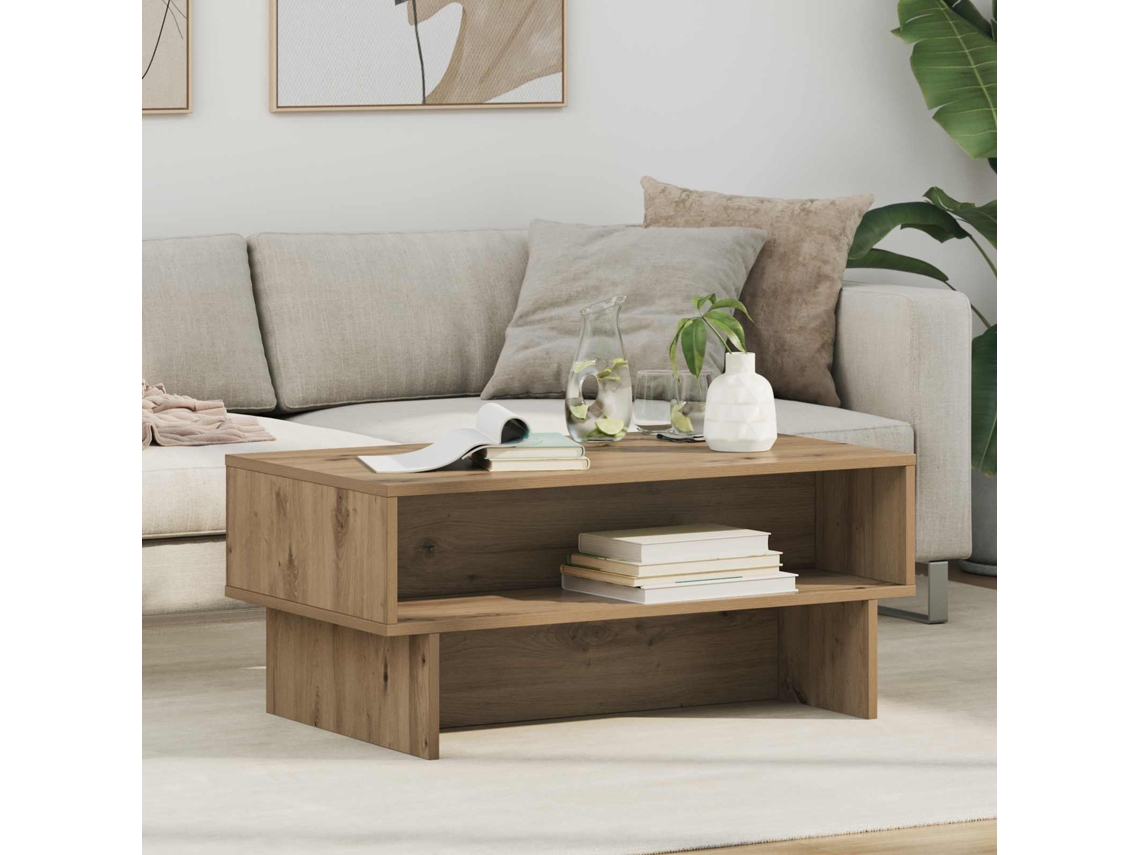 Vidaxl Mesa De Centro Carvalho Artesanal 80 X 46 X 35 Cm
