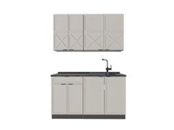 Cozinha Fame Line, 140cm, Pt Antracite, Grisbeige/antracite, Antracite, Vicco